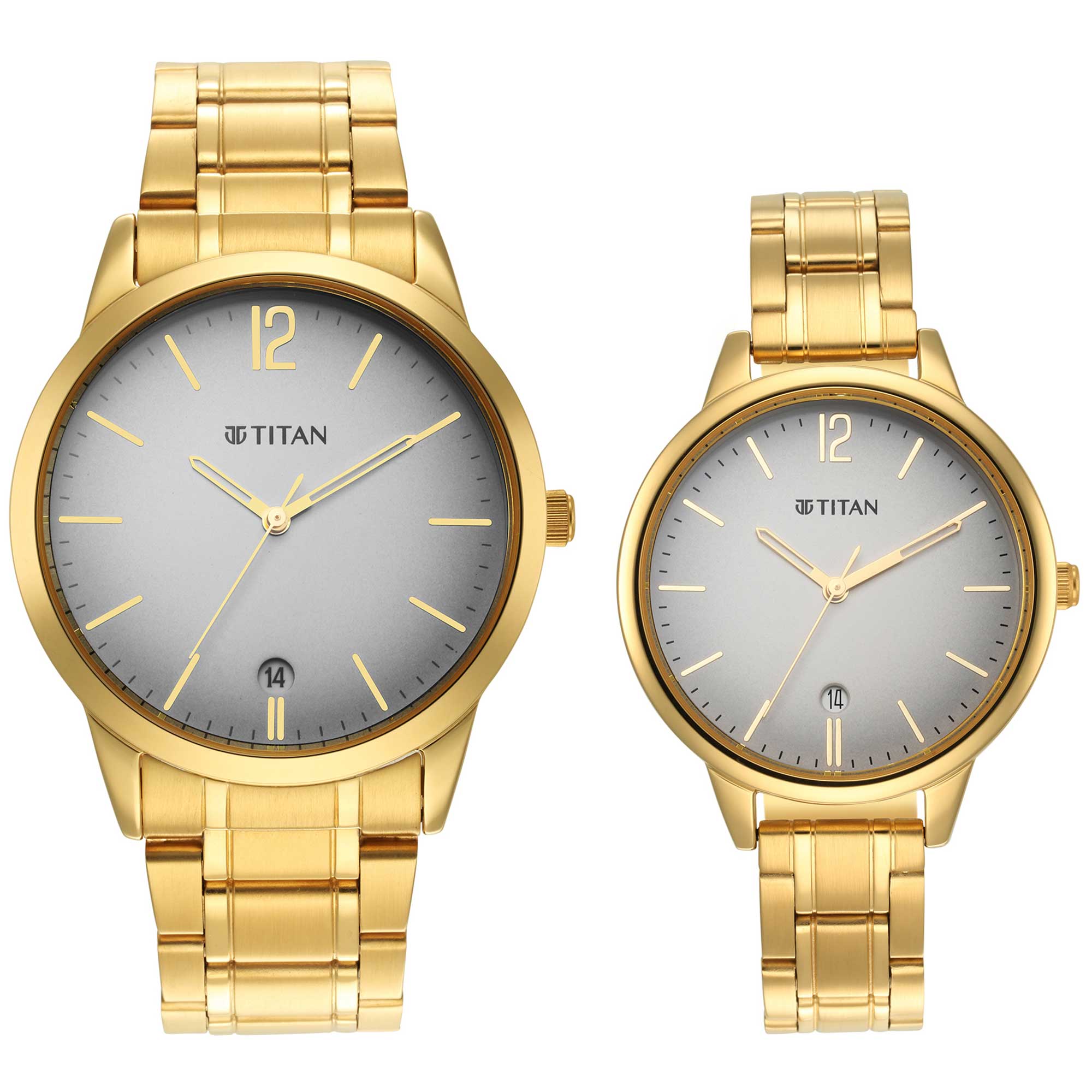 Titan Bandhan Grey Dial Analog Stainless Steel Strap Watch for Couple Nepal Trade Network Pvt. Ltd