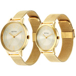 Titan Bandhan Champagne Dial Analog Stainless Steel Strap watch for Couple