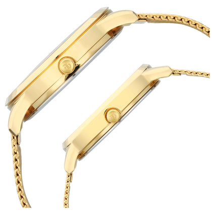 Titan Bandhan Champagne Dial Analog Stainless Steel Strap watch for Couple