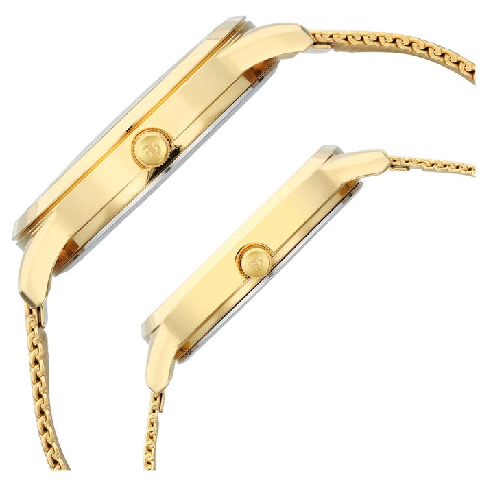 Titan Bandhan Champagne Dial Analog Stainless Steel Strap watch for Couple