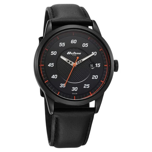 Titan Tuners Strap Material Leather Dial Colour Black 1806NL05