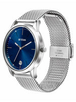 Titan 1806SM04 Elmnt Midnight Blue Dial Stainless Steel Strap Men Watch