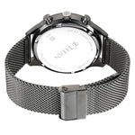 Titan Quartz Analog Anthracite Dial Stainless Steel Strap Watch for Men