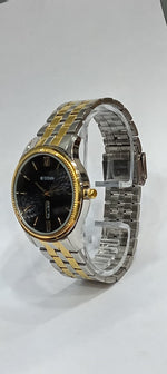 Titan Karishma Black Dial Dual Color Stainless Steel Strap Analog Watch For Men  1824BM04
