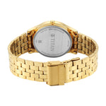 Titan Karishma Golden Dial Stainless Steel Strap Analog Watch For Men