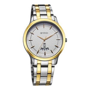 Titan White Dial Alog Watch for Men