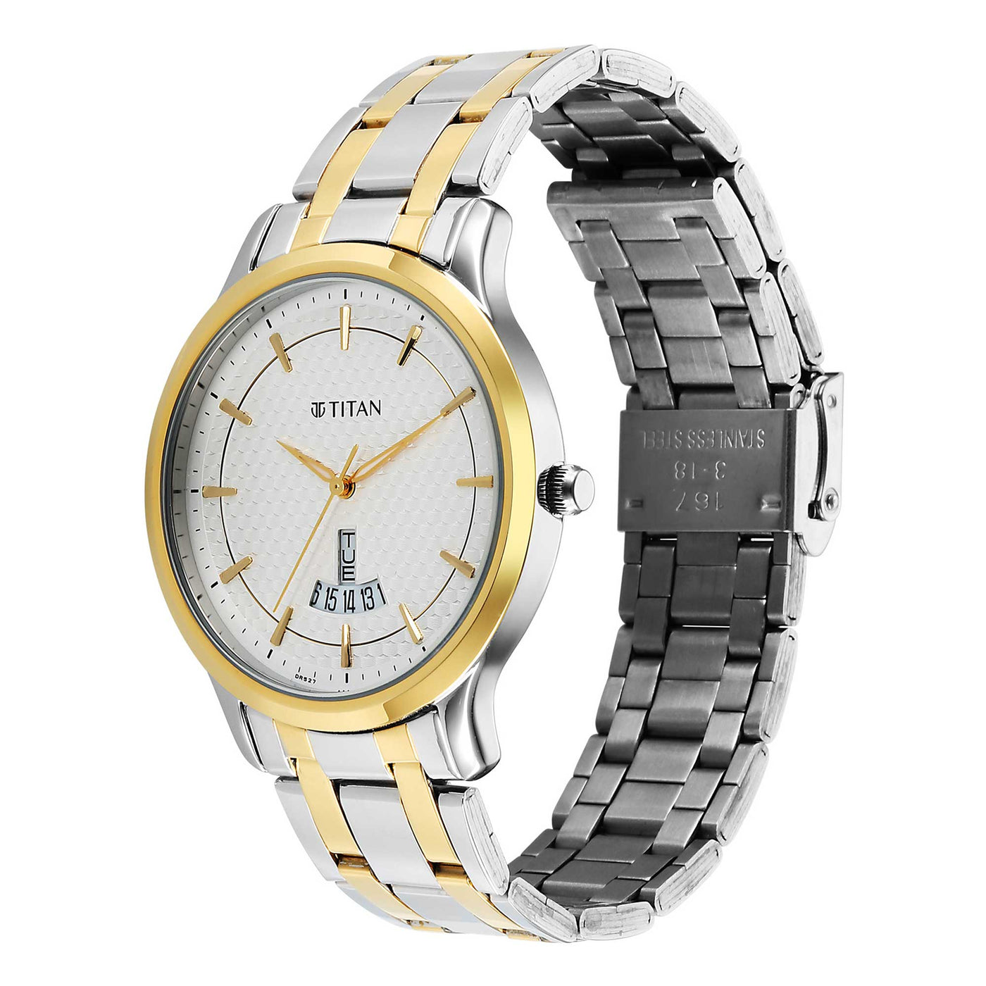 Titan White Dial Alog Watch for Men