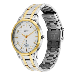 Titan White Dial Alog Watch for Men