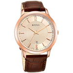 Titan Rose Gold Dial Analog with Date Leather Strap watch for Men