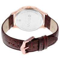 Titan Rose Gold Dial Analog with Date Leather Strap watch for Men