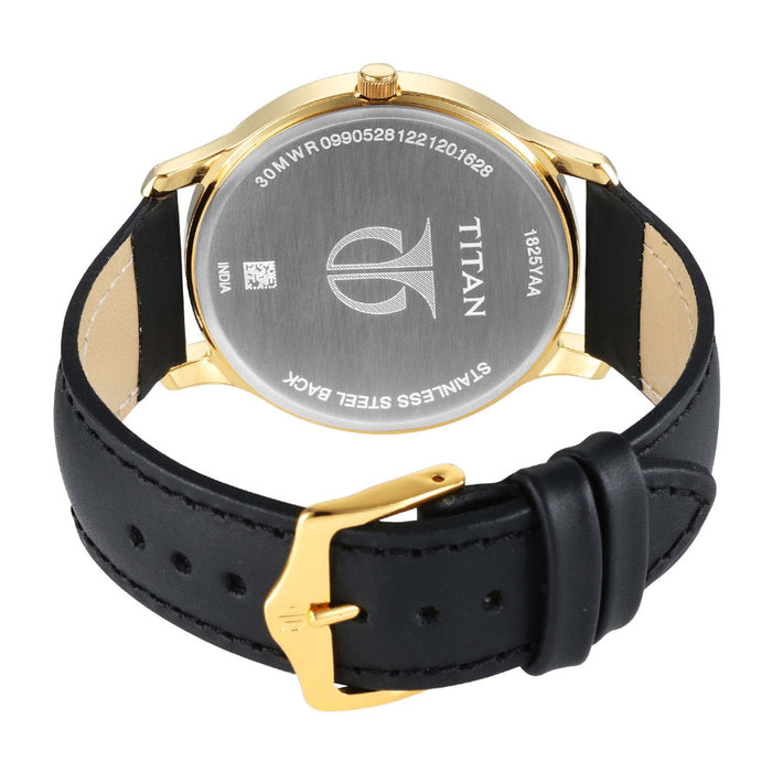 Titan Karishma Radiance Black Dial Analog Leather Strap watch for Men