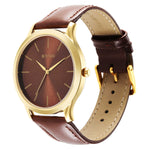 Titan Karishma Radiance Brown Dial Analog Leather Strap watch for Men