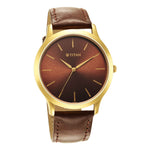 Titan Karishma Radiance Blue Dial Analog Leather Strap watch for Men