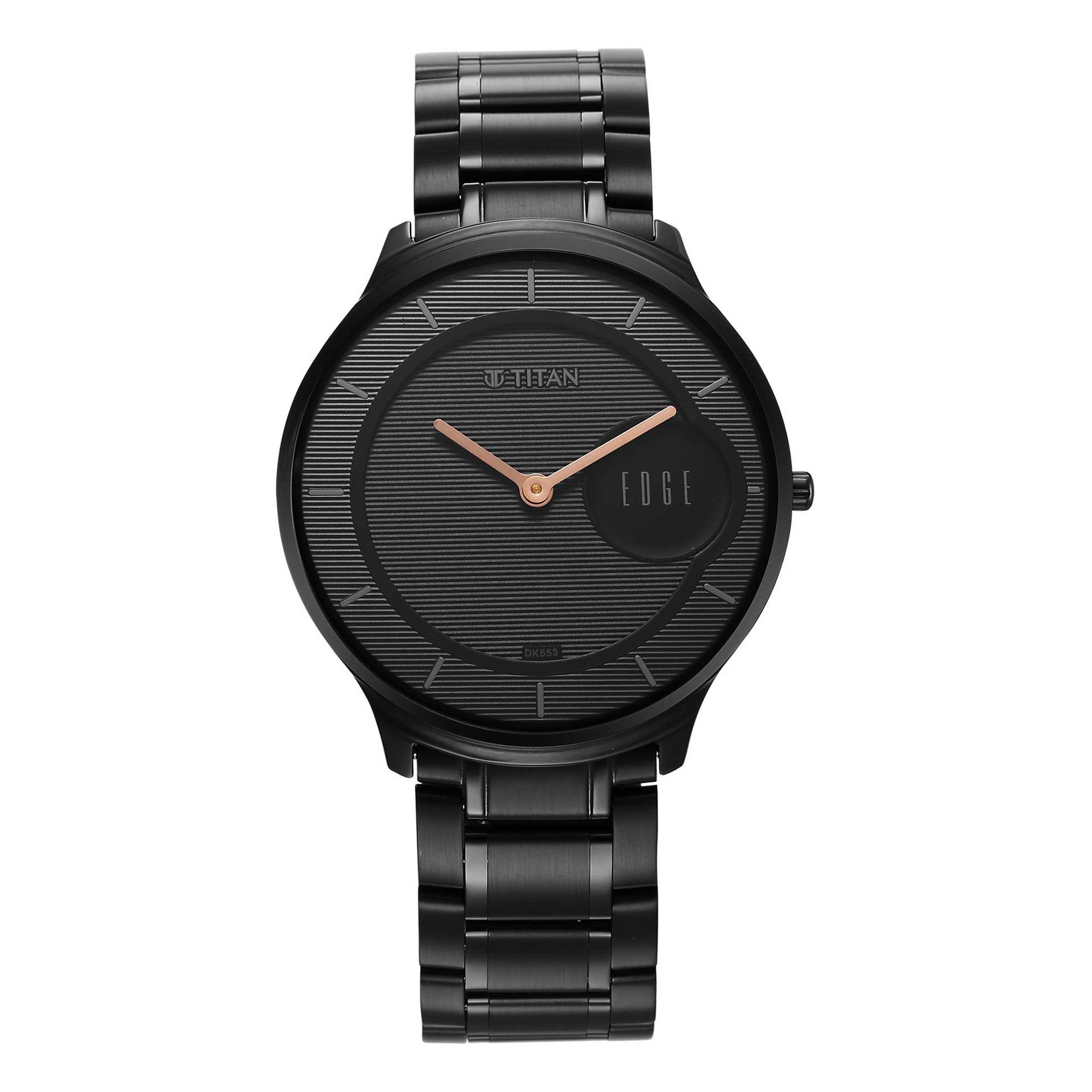 Buy Titan Edge Metal Black Dial Analog Stainless Steel Strap watch