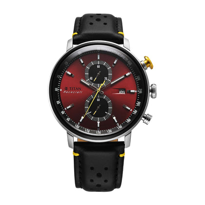 Titan Men Stainless Steel Round Shape Watches(1857KL03)