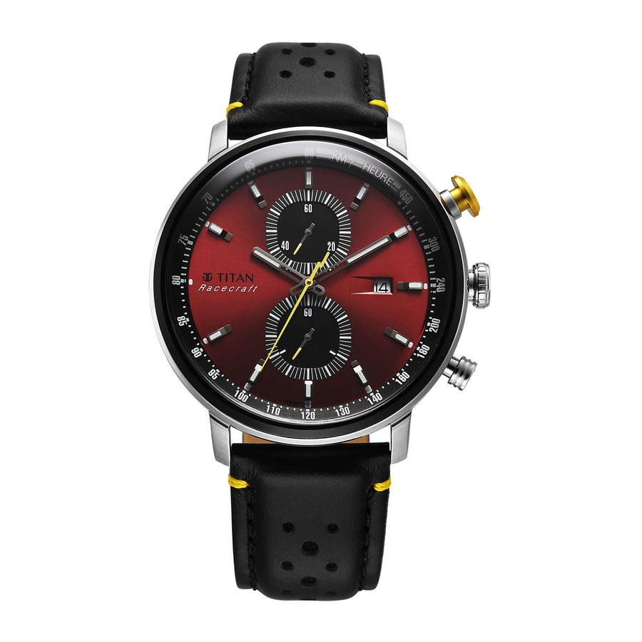 Titan Men Stainless Steel Round Shape Watches(1857KL03)