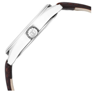 Titan Workwear Brown Dial Analog Leather Strap Watch Men