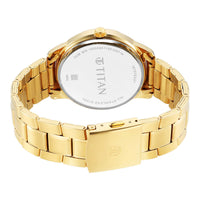 Titan Regalia Opulent Blue Dial Analog with Day and Date Metal Strap watch for Men