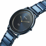 Titan Edge Melange Slim Steel & Ceramic Strap Blue Dial Analog Watch For Men