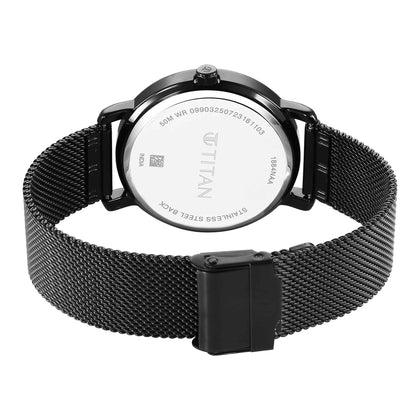 Titan Workwear Quartz Analog Anthracite Dial Steel Strap Watch for Men