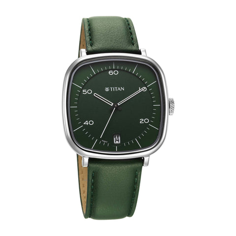 Green dial square watches for men 