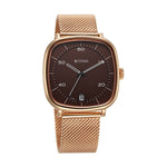 Titan Neo Curve Quartz Analog with Date Brown Dial Stainless Steel Strap Watch For Men