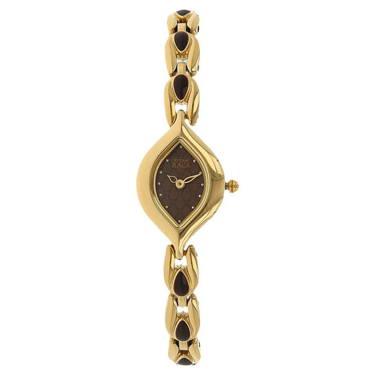 Titan Raga Brown Dial Women Watch With Metal Strap