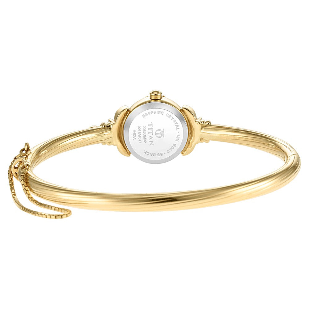 Titan Nebula Quartz Analog 18 Karat Solid Gold Watch for Women