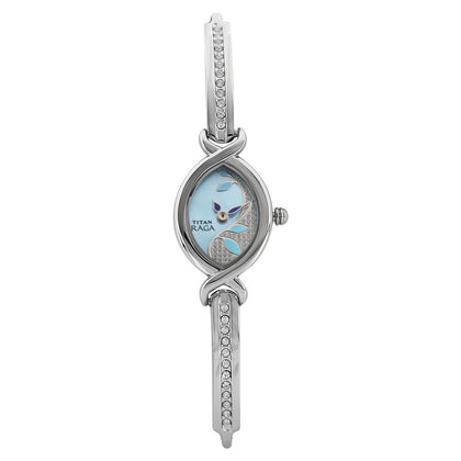 Titan Raga Blue Dial Women Watch With Metal Strap
