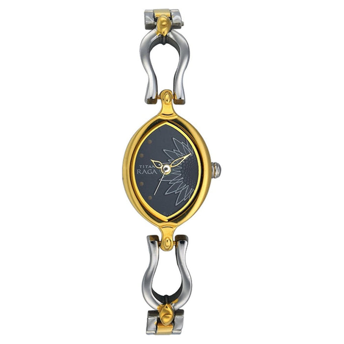 Titan Quartz Analog Black Dial Watch for Women
