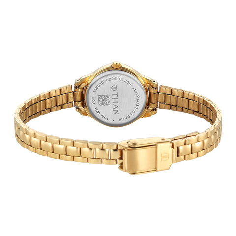gold color watch for women
