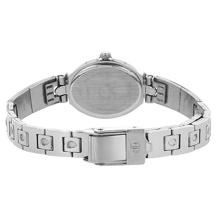 Titan Quartz Analog White Dial Stainless Steel Strap Watch for Women