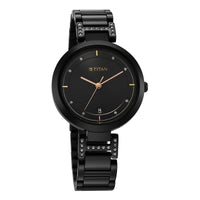 Titan Women Brass Round Shape Watches(2480NM02)