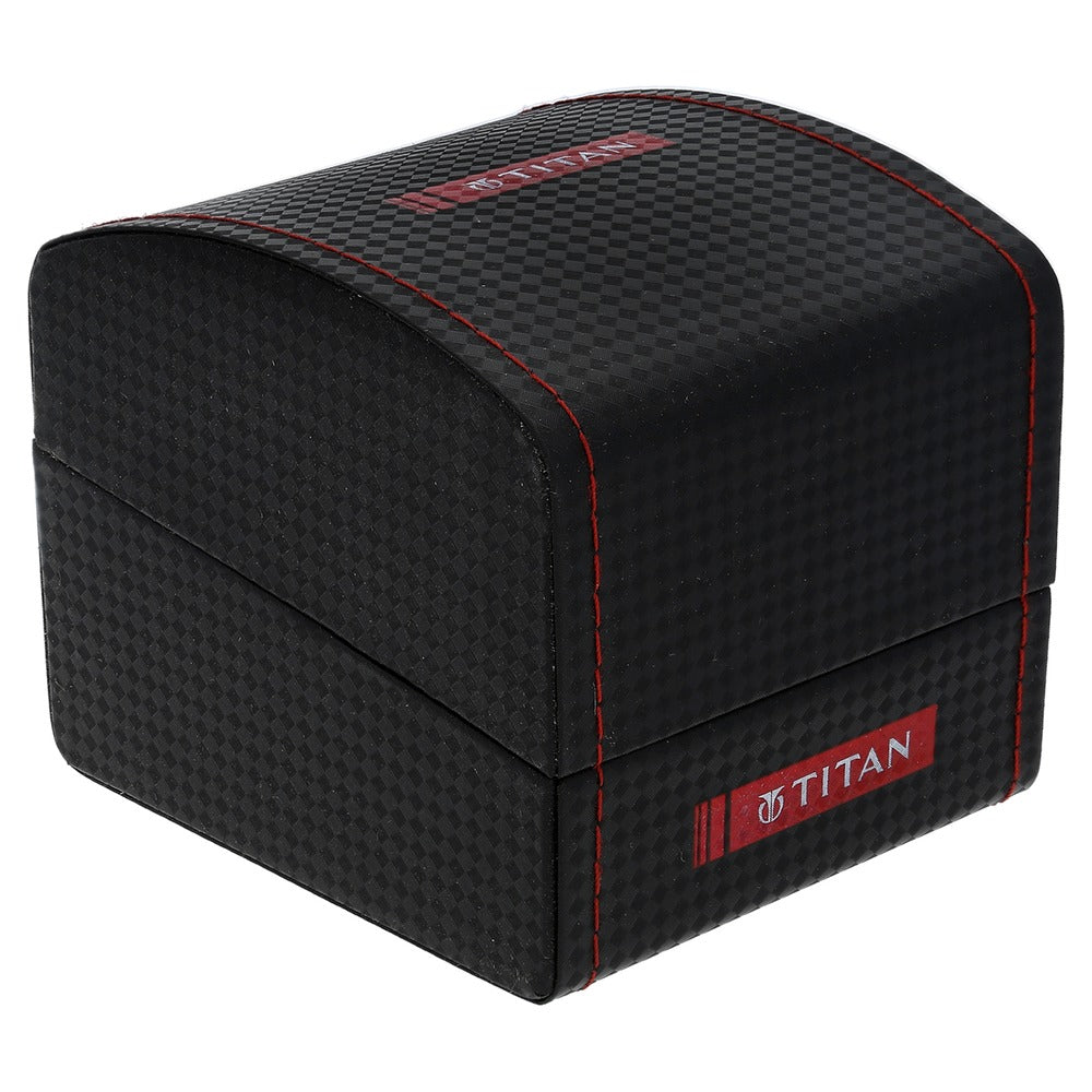 Titan Quartz Analog Black Dial Stainless Steel Strap Watch for Women