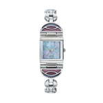 Titan Quartz Analog Mother of Pearl Dial Metal Strap Watch for Women