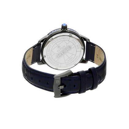 Titan Quartz Analog Solar Black Dial Leather Strap Watch for Women