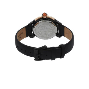 Titan Quartz Analog Solar Black Dial Leather Strap Watch for Women