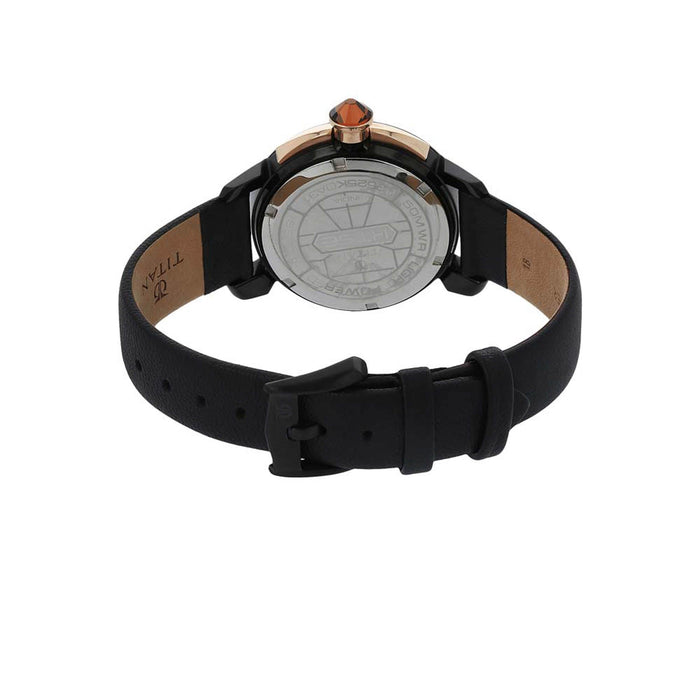 Titan Quartz Analog Solar Black Dial Leather Strap Watch for Women
