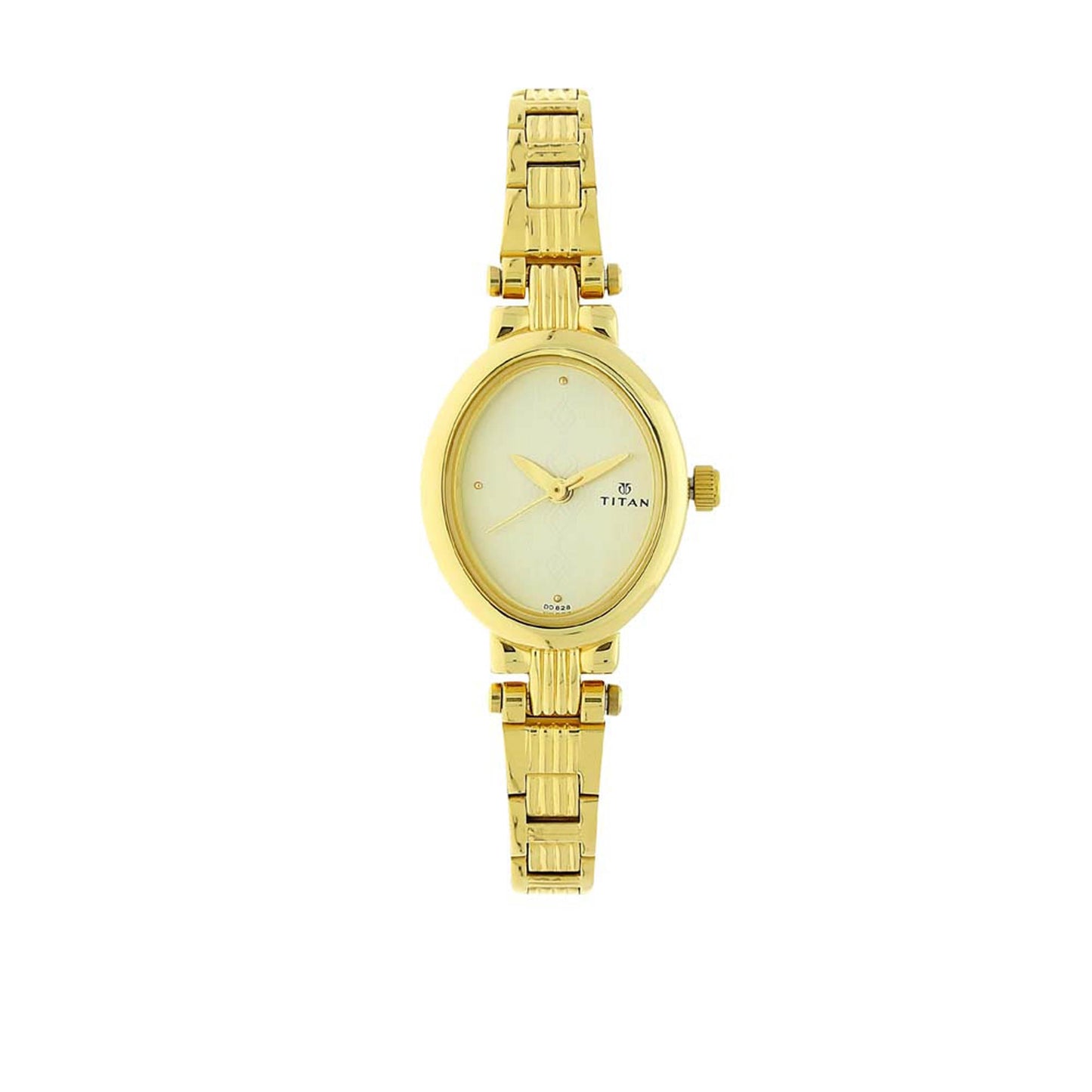 Titan Karishma Champagne Dial Alog Watch for Women (2535YM01)
