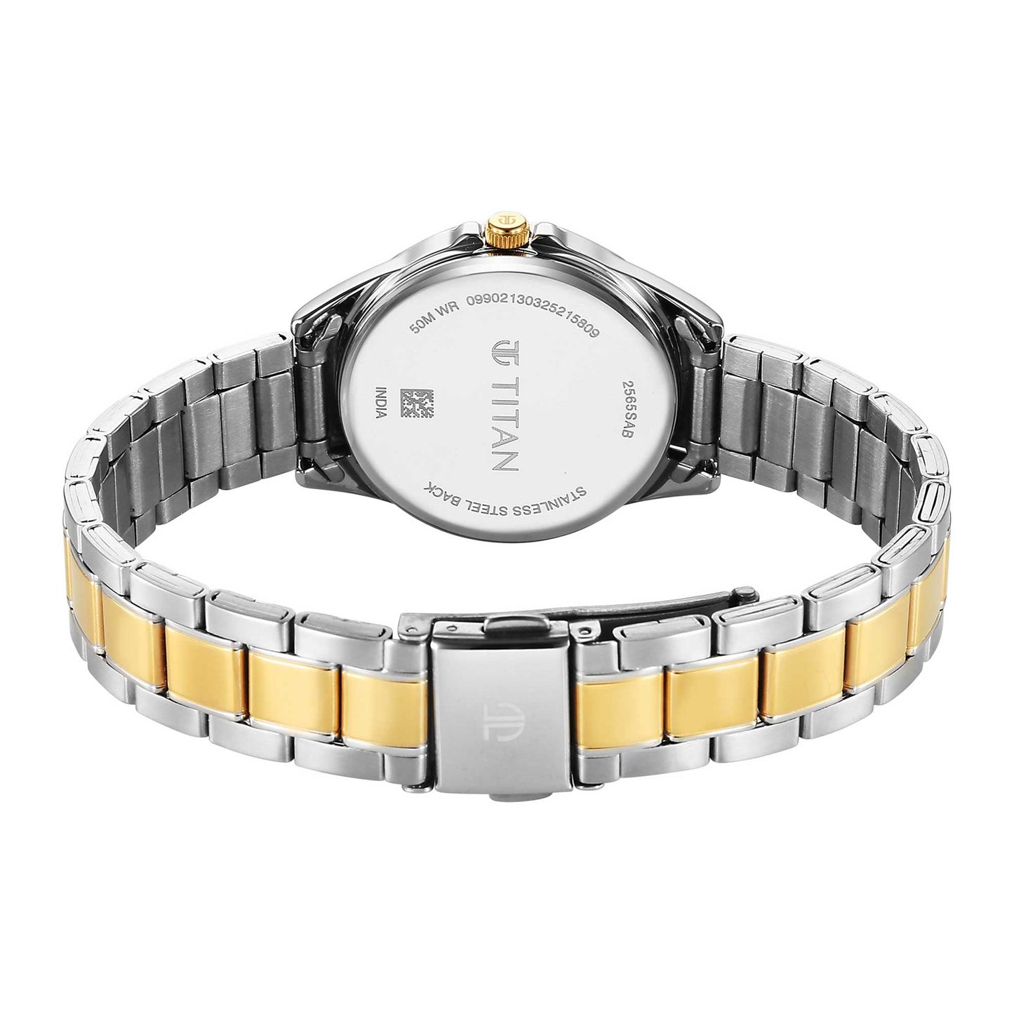 Titan IBD -COUPLE Brass Silver and Golden Round Shape Watch for Women