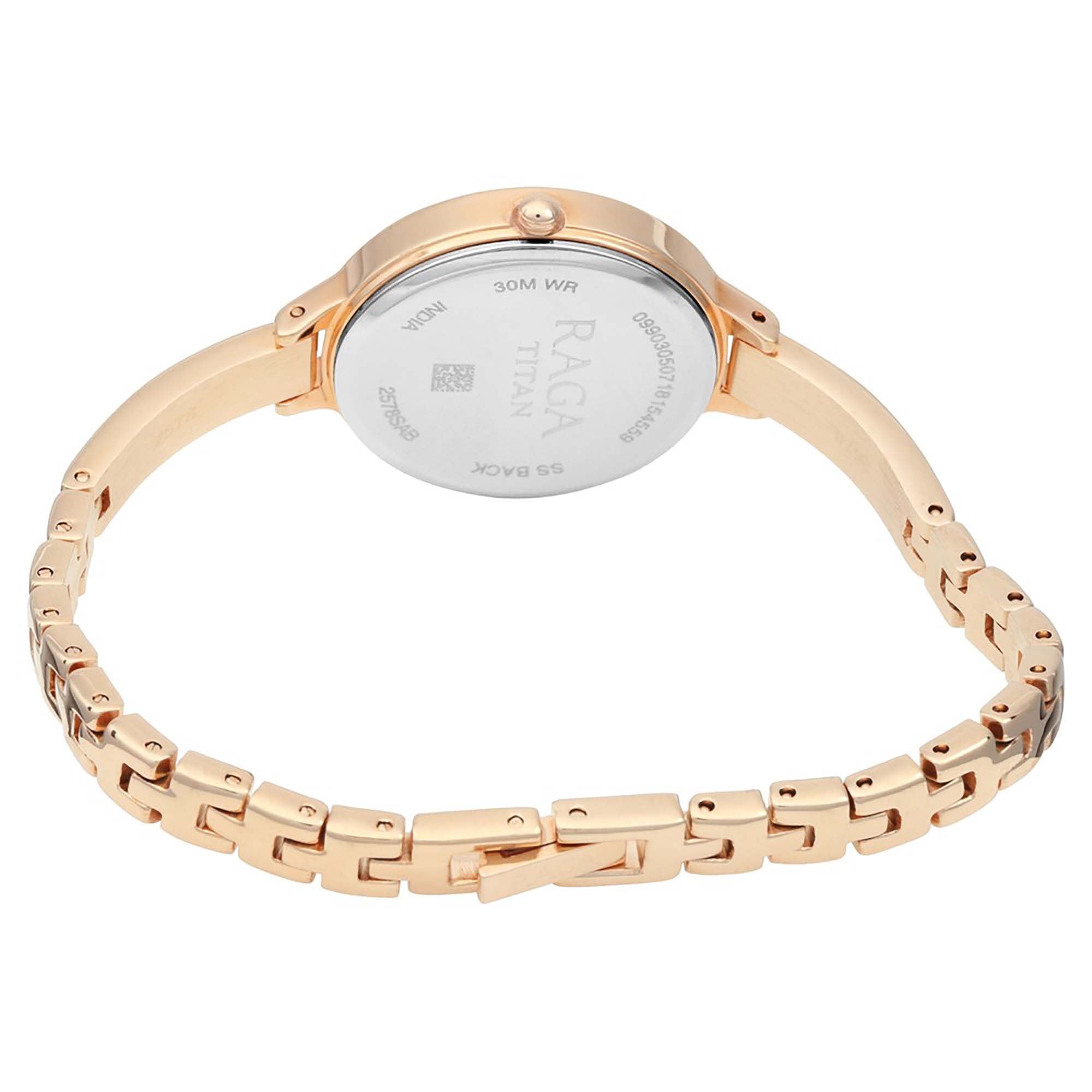 Titan Quartz Analog with Date Blue Dial Metal Strap Watch for Women