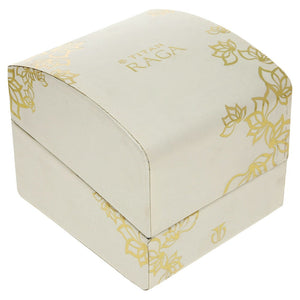 Titan Quartz Analog with Date Blue Dial Metal Strap Watch for Women