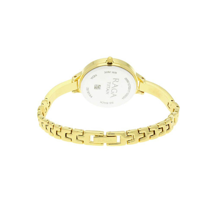 Titan Raga Viva Champagne Dial Analog Strap watch for Women