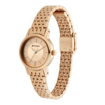 Titan Quartz Analog Rose Gold Dial Metal Strap Watch for Women