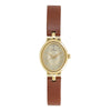 Titan Quartz Analog Champagne Dial Leather Strap Watch for Women