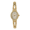 Titan Quartz Analog Champagne Dial Golden Stainless Steel Strap Oval Shaped Watch For Women