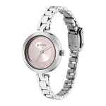 Titan Lagan Pink Dial Analog Metal Strap Watch for Women