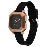 Zoop Fashion Quartz Analog Black Dial Silicone Strap Watch for Unisex
