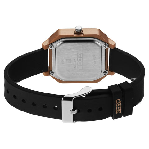 Zoop Fashion Quartz Analog Black Dial Silicone Strap Watch for Unisex