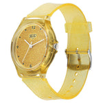 Zoop by Titan Glitter Quartz Alog Yellow Dial Polyurethane Strap Watch for Kids